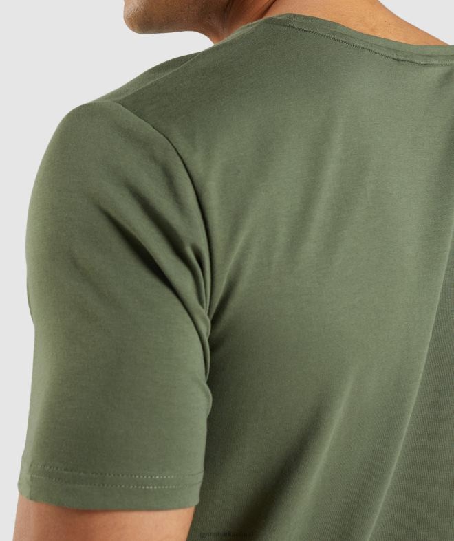 Men Essential T-Shirt 8004D656 Gymshark Core Olive