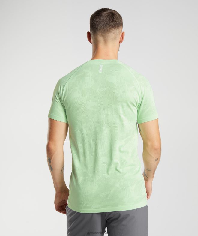 Men Geo Seamless T-Shirt 8004D609 Gymshark Aloe Green/Tea Green