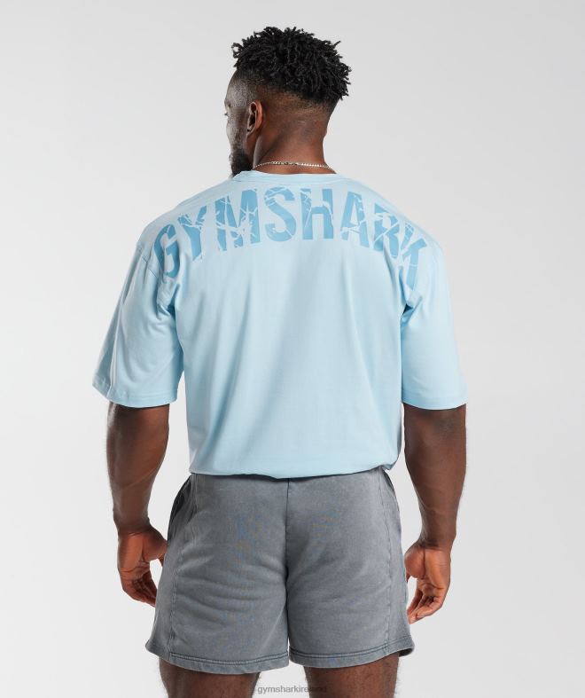 Men Power T-Shirt 8004D648 Gymshark Skyline Blue