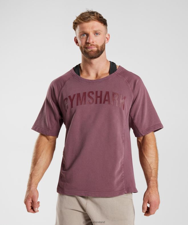 Men Power Washed Rag Top 8004D617 Gymshark Cherry Brown