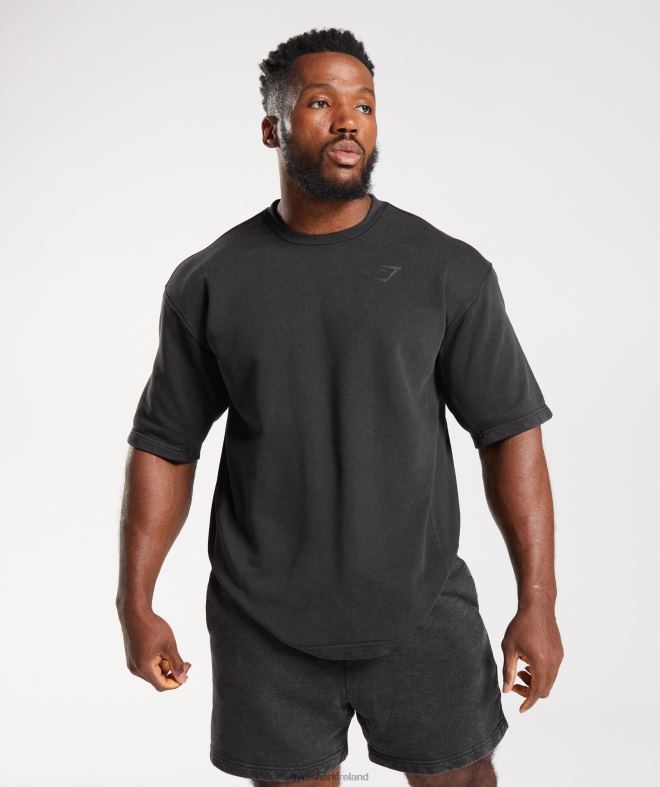 Men Power Washed Short Sleeve Crew 8004D741 Gymshark Black