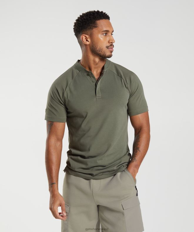 Men Rest Day Commute Polo Shirt 8004D783 Gymshark Dusty Olive