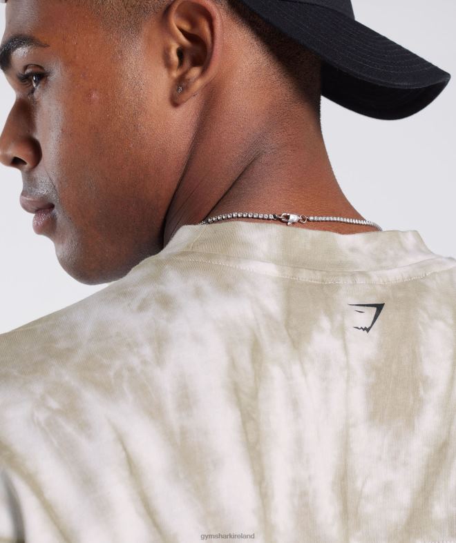 Men Rest Day Long Sleeve T-Shirt 8004D570 Gymshark White/Mushroom Brown/Spiral Optic Wash