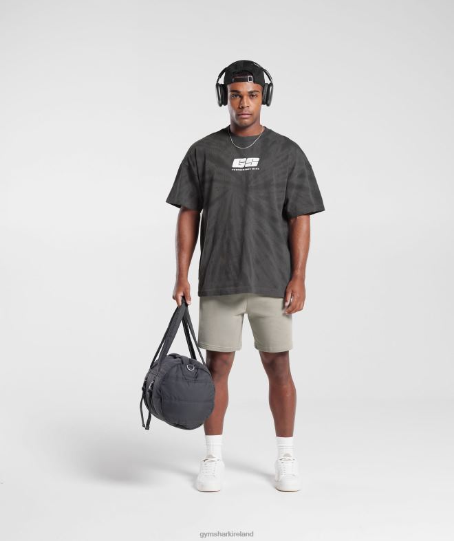 Men Rest Day T-Shirt 8004D772 Gymshark Silhouette Grey/Black/Spiral Optic Wash