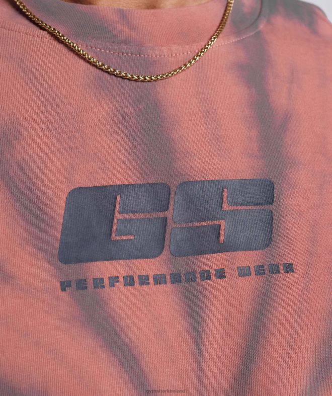 Men Rest Day T-Shirt 8004D775 Gymshark Terracotta Pink/Dusty Maroon/Spiral Optic Wash