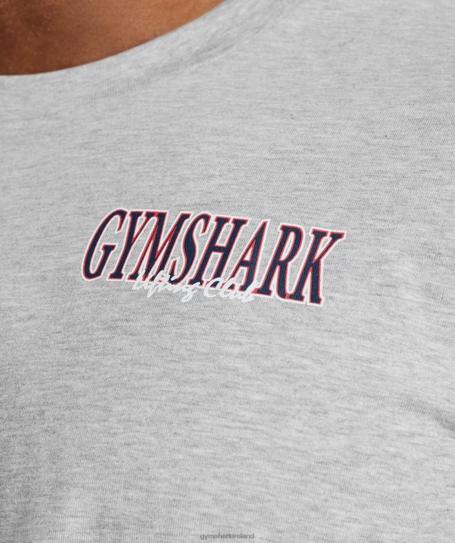 Men Retrowave Oversized T-Shirt 8004D587 Gymshark Light Grey Core Marl