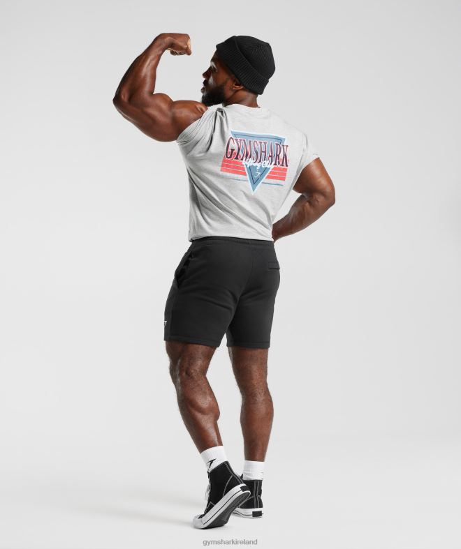 Men Retrowave Oversized T-Shirt 8004D587 Gymshark Light Grey Core Marl