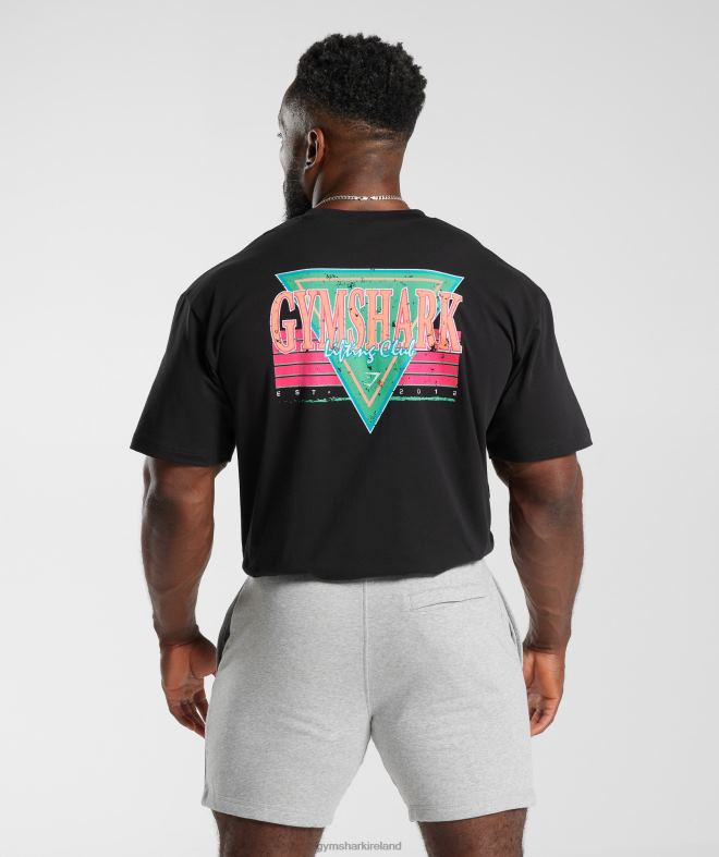 Men Retrowave Oversized T-Shirt 8004D589 Gymshark Black