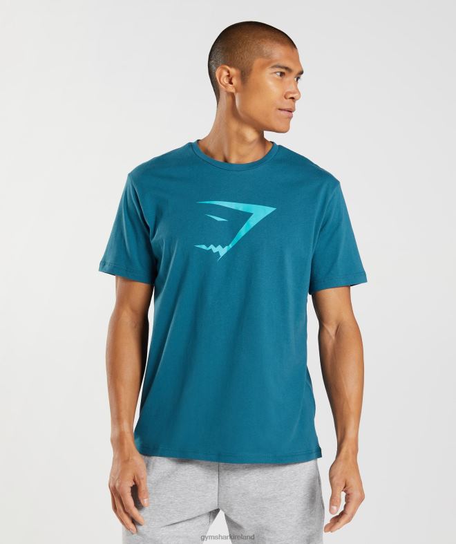 Men Sharkhead Infill T-Shirt 8004D662 Gymshark Atlantic Blue