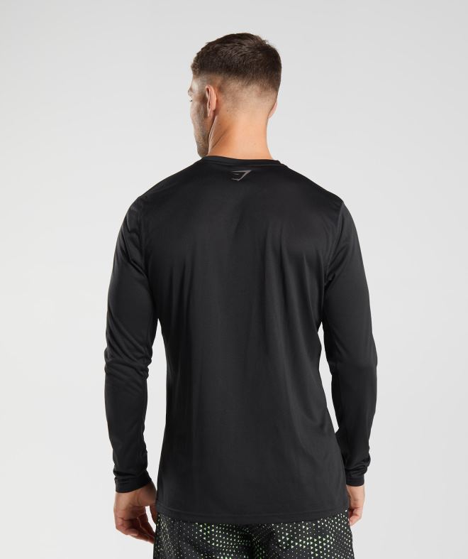 Men Sport Long Sleeve T-Shirt 8004D584 Gymshark Black/Black Marl