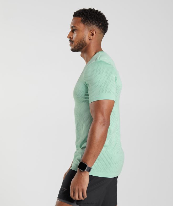 Men Sport Seamless T-Shirt 8004D715 Gymshark Pastel Green/Willow Green