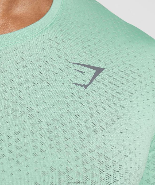 Men Sport Seamless T-Shirt 8004D715 Gymshark Pastel Green/Willow Green
