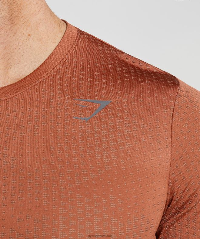 Men Sport Seamless T-Shirt 8004D721 Gymshark Persimmon Red/Warm Brown