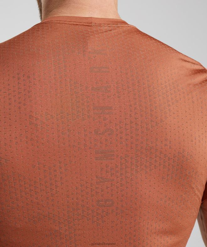 Men Sport Seamless T-Shirt 8004D721 Gymshark Persimmon Red/Warm Brown