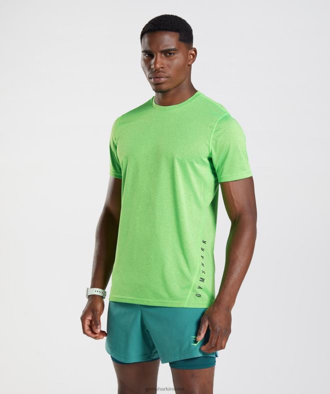 Men Sport T-Shirt 8004D704 Gymshark Fluo Lime/Black Marl