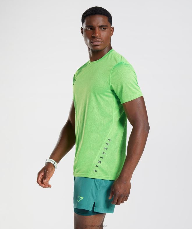Men Sport T-Shirt 8004D704 Gymshark Fluo Lime/Black Marl