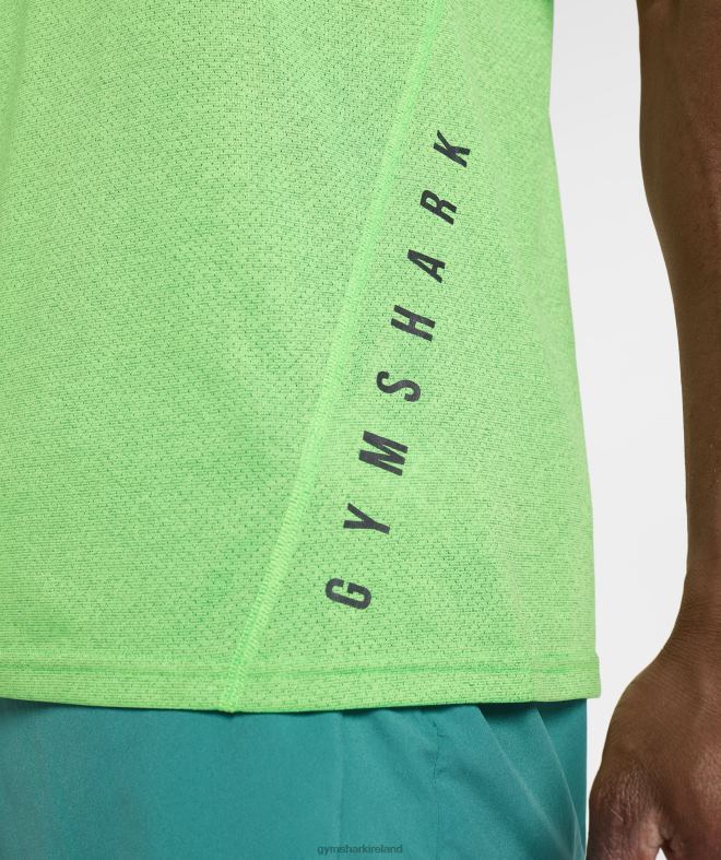 Men Sport T-Shirt 8004D704 Gymshark Fluo Lime/Black Marl