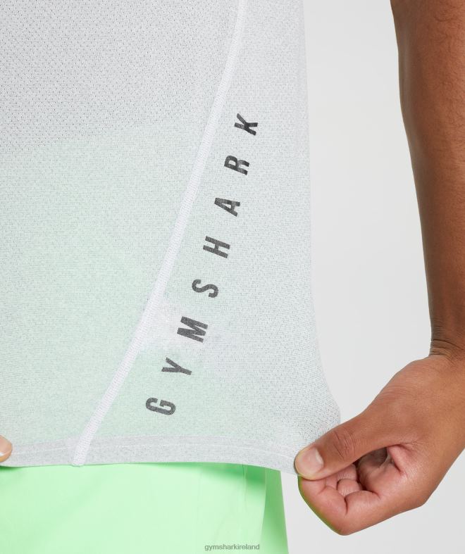 Men Sport T-Shirt 8004D756 Gymshark White/Smokey Grey Marl