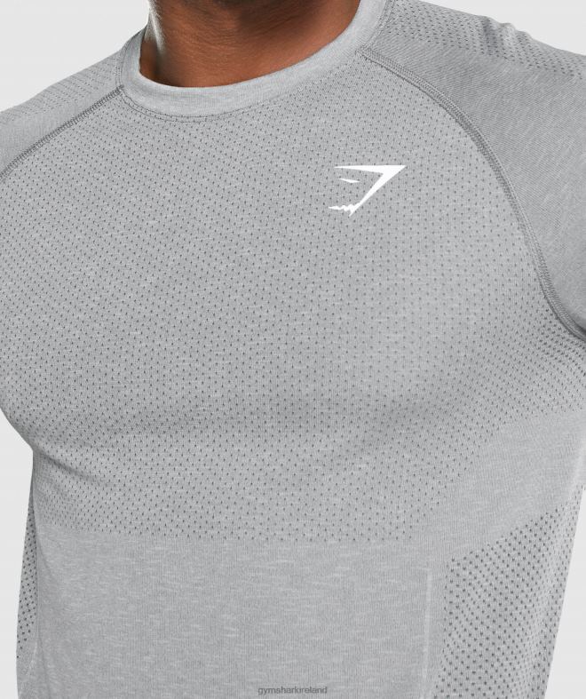 Men Vital Light Seamless Long Sleeve T-Shirt 8004D712 Gymshark Charcoal Marl