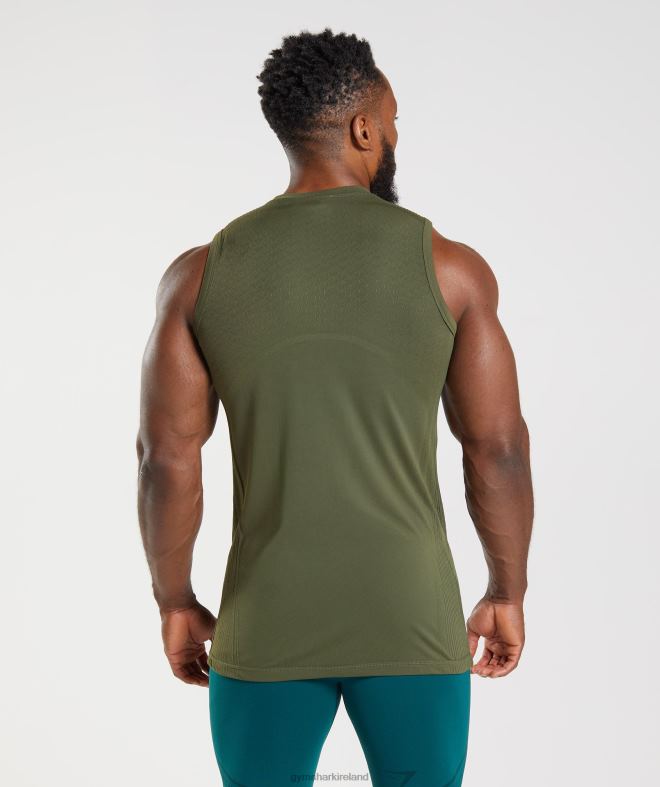 Men 315 Seamless Tank 8004D894 Gymshark Core Olive/Marsh Green