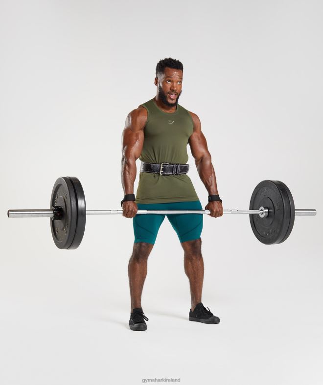 Men 315 Seamless Tank 8004D894 Gymshark Core Olive/Marsh Green