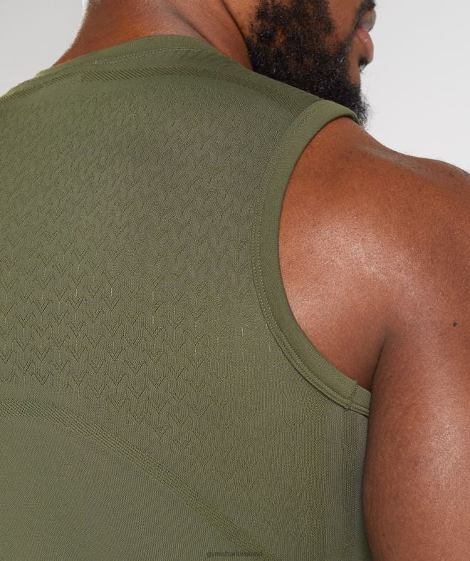 Men 315 Seamless Tank 8004D894 Gymshark Core Olive/Marsh Green