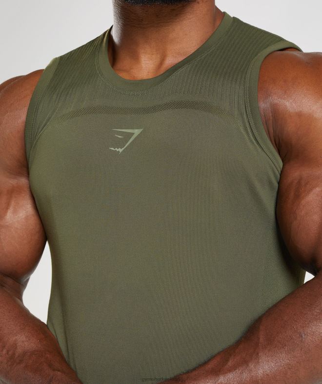 Men 315 Seamless Tank 8004D894 Gymshark Core Olive/Marsh Green