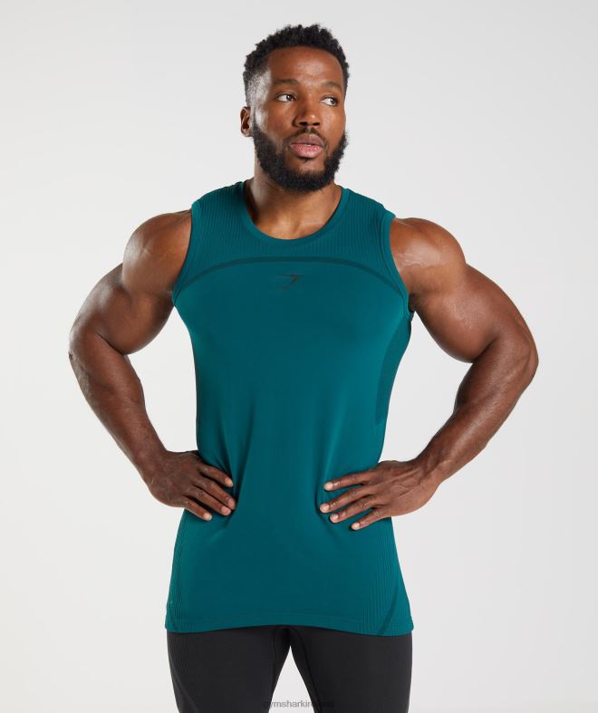 Men 315 Seamless Tank 8004D926 Gymshark Winter Teal/Black