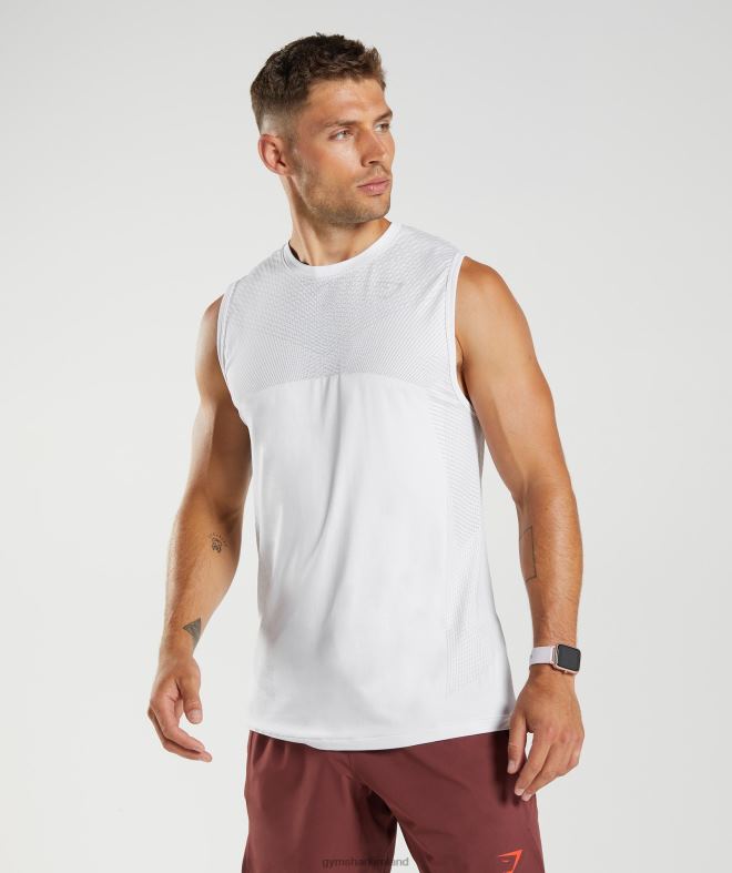 Men Apex Seamless Tank 8004D899 Gymshark White/Light Grey