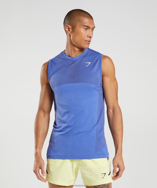 Men Apex Seamless Tank 8004D914 Gymshark Court Blue/Onyx Grey