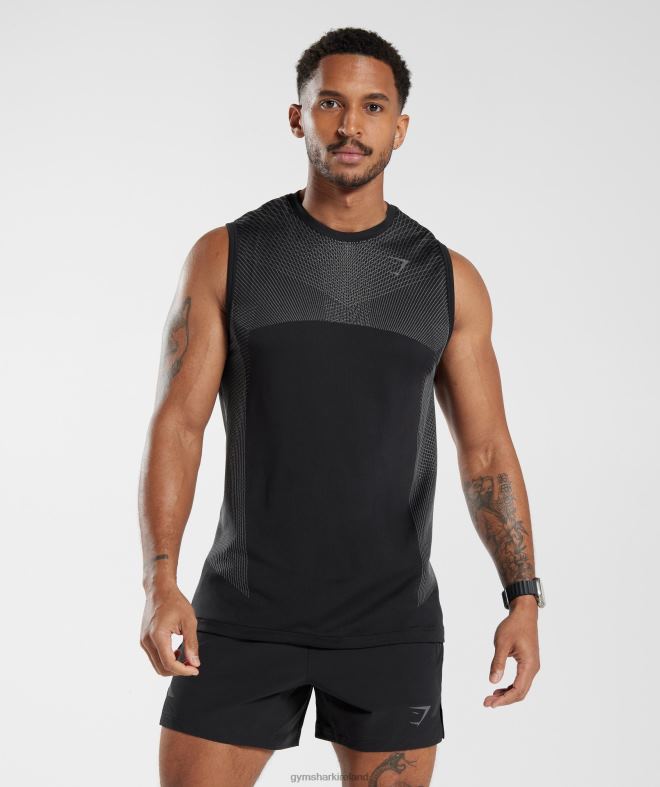 Men Apex Seamless Tank 8004D917 Gymshark Black/Silhouette Grey