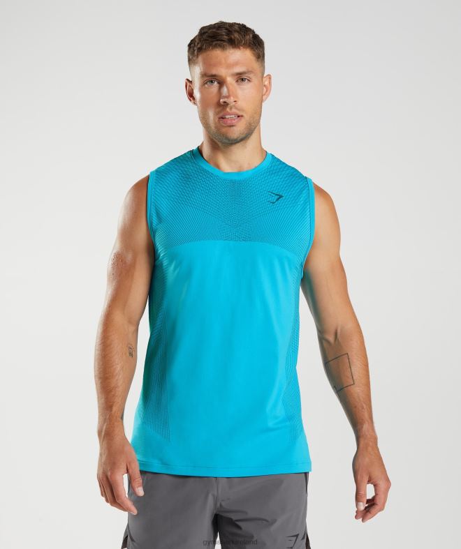 Men Apex Seamless Tank 8004D951 Gymshark Shark Blue/Atlantic Blue