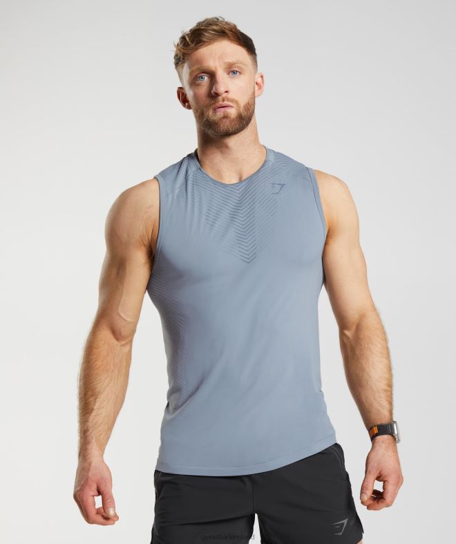 Men Apex Tank 8004D971 Gymshark Drift Grey/Evening Blue