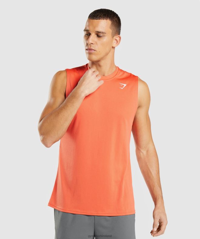 Men Arrival Sleeveless T-Shirt 8004D939 Gymshark Papaya Orange
