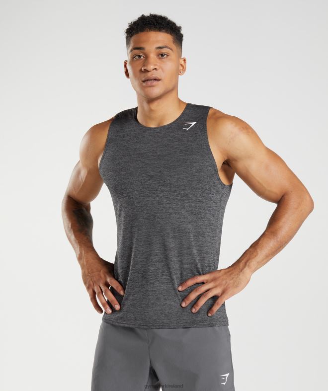 Men Arrival Slim Marl Tank 8004D895 Gymshark Black/Silhouette Grey Marl