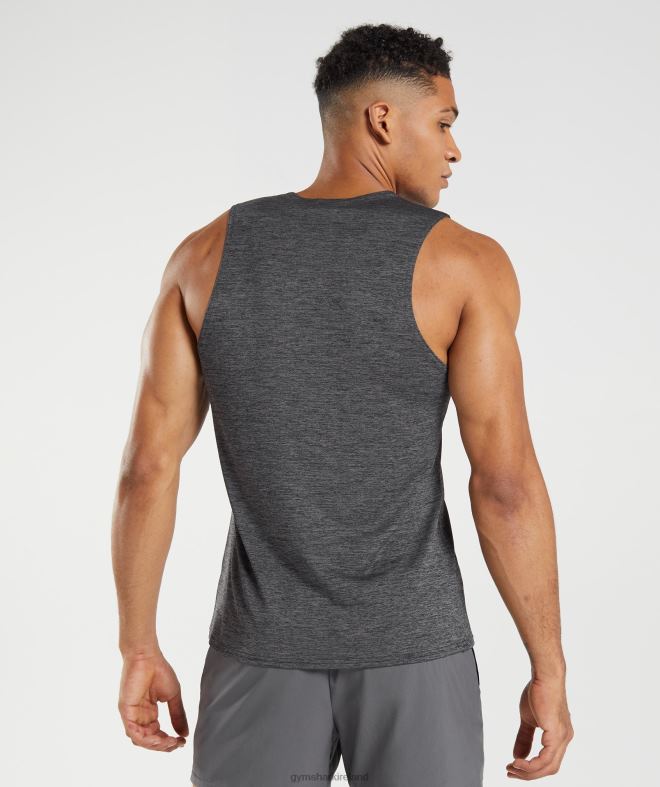 Men Arrival Slim Marl Tank 8004D895 Gymshark Black/Silhouette Grey Marl