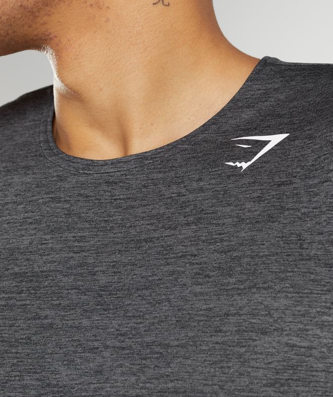 Men Arrival Slim Marl Tank 8004D895 Gymshark Black/Silhouette Grey Marl