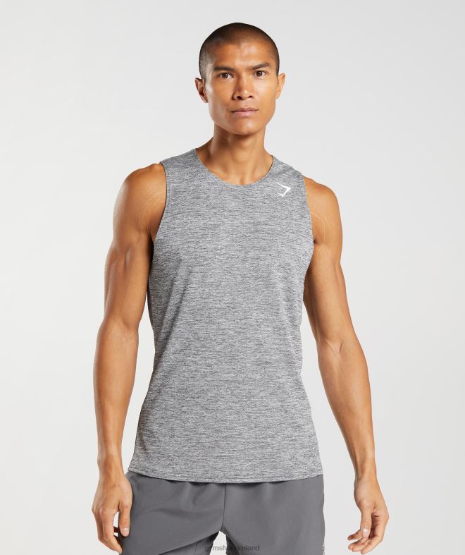 Men Arrival Slim Marl Tank 8004D906 Gymshark Silhouette Grey/Light Grey Marl