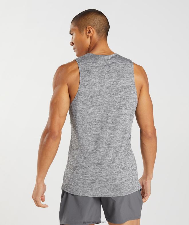 Men Arrival Slim Marl Tank 8004D906 Gymshark Silhouette Grey/Light Grey Marl