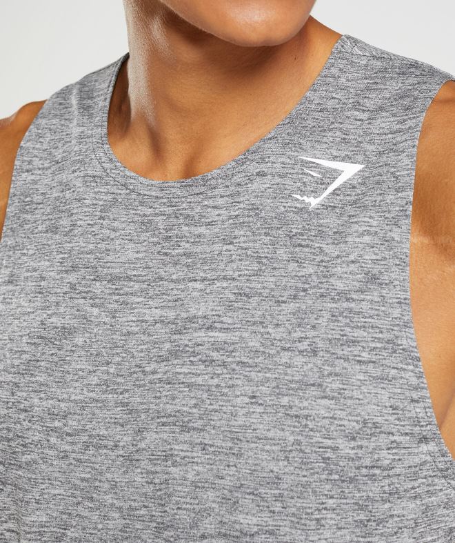 Men Arrival Slim Marl Tank 8004D906 Gymshark Silhouette Grey/Light Grey Marl