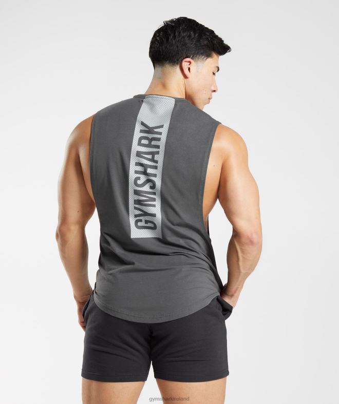 Men Bold Drop Arm Tank 8004D882 Gymshark Silhouette Grey