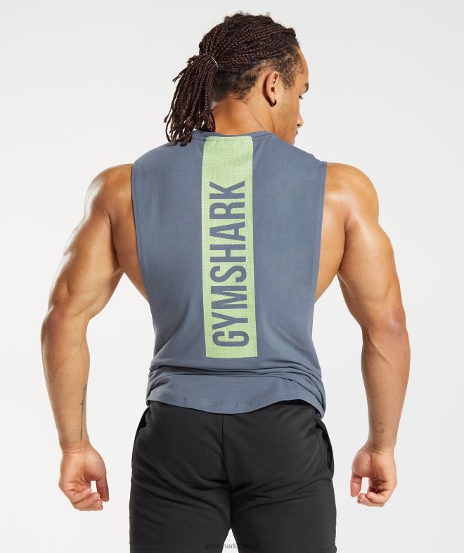 Men Bold Drop Arm Tank 8004D907 Gymshark Evening Blue