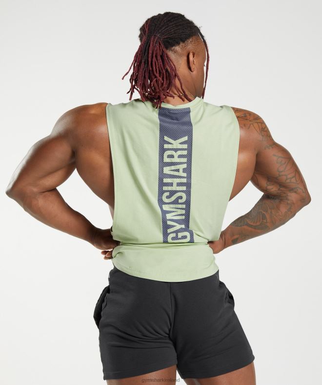 Men Bold Drop Arm Tank 8004D912 Gymshark Flora Green