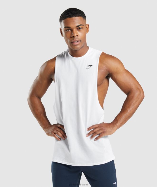 Men Critical 2.0 Drop Arm Tank 8004D901 Gymshark White