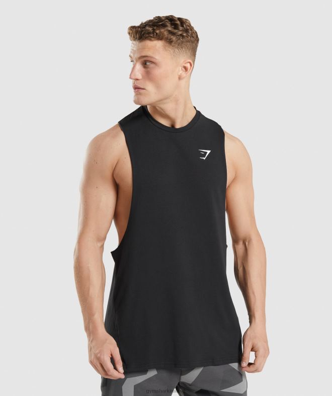 Men Critical 2.0 Drop Arm Tank 8004D918 Gymshark Black