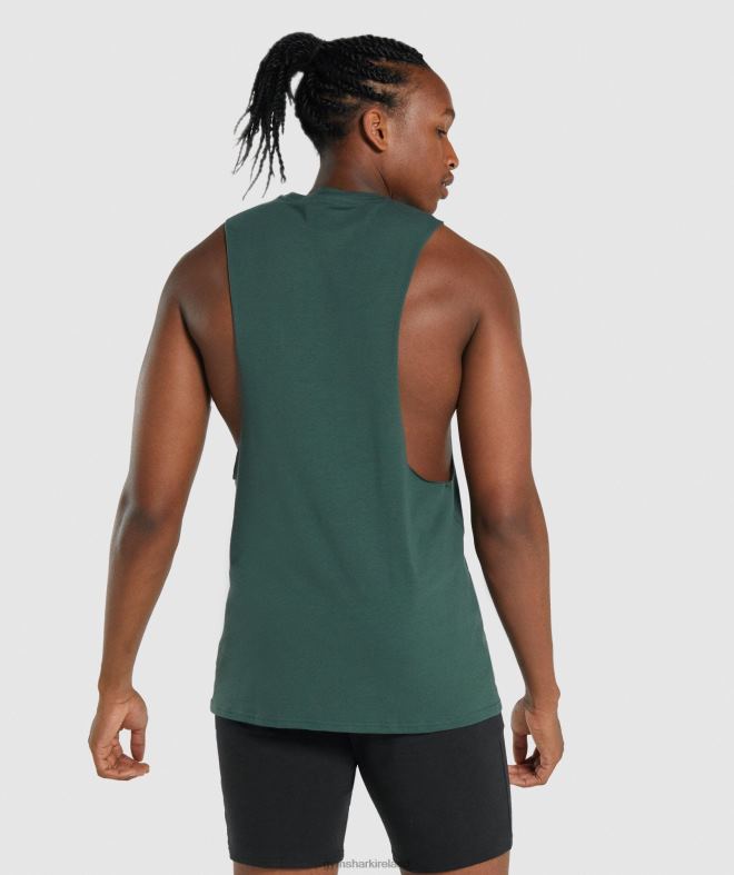 Men Critical 2.0 Drop Arm Tank 8004D931 Gymshark Dark Green