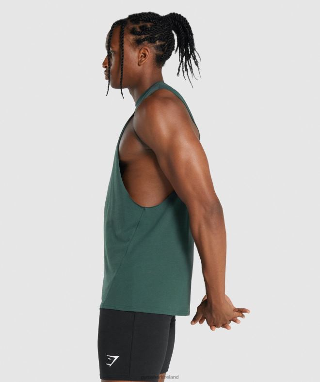 Men Critical 2.0 Drop Arm Tank 8004D931 Gymshark Dark Green