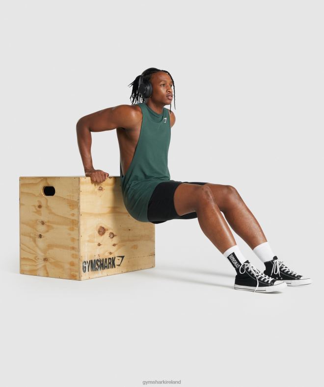 Men Critical 2.0 Drop Arm Tank 8004D931 Gymshark Dark Green