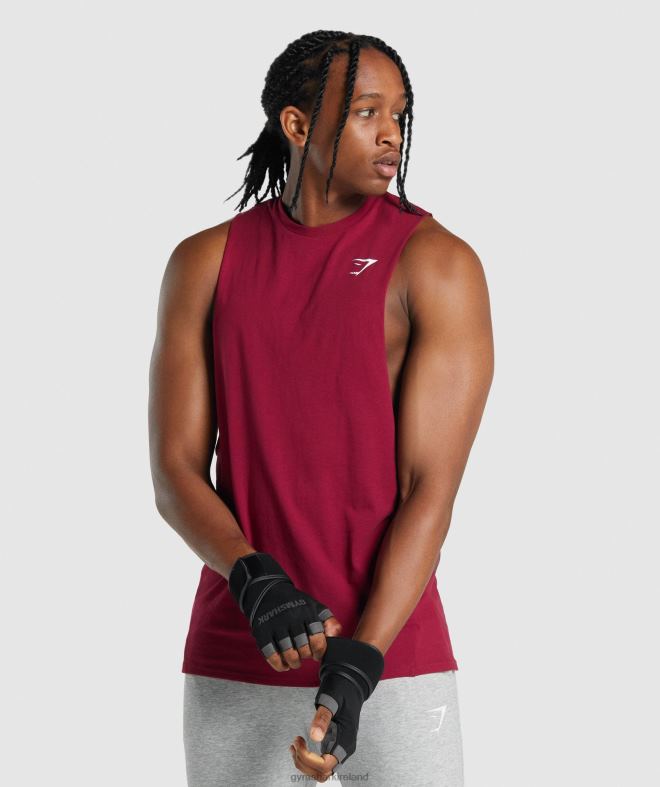 Men Critical 2.0 Drop Arm Tank 8004D961 Gymshark Burgundy