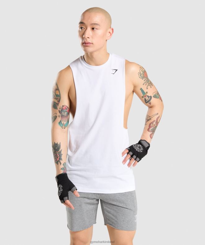 Men Critical Drop Arm Tank 8004D936 Gymshark White